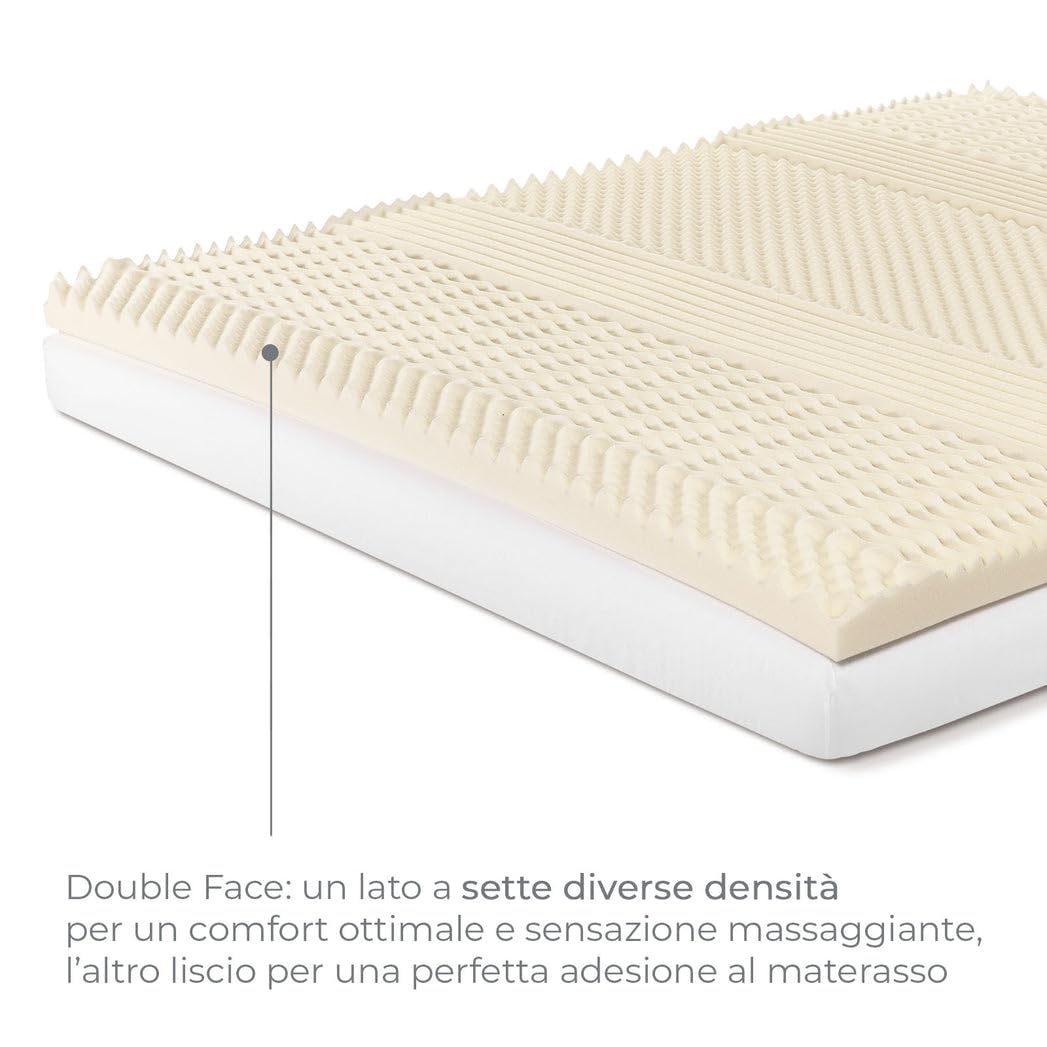 Coprimaterasso Topper Memory Caleffi 190cm/160cm