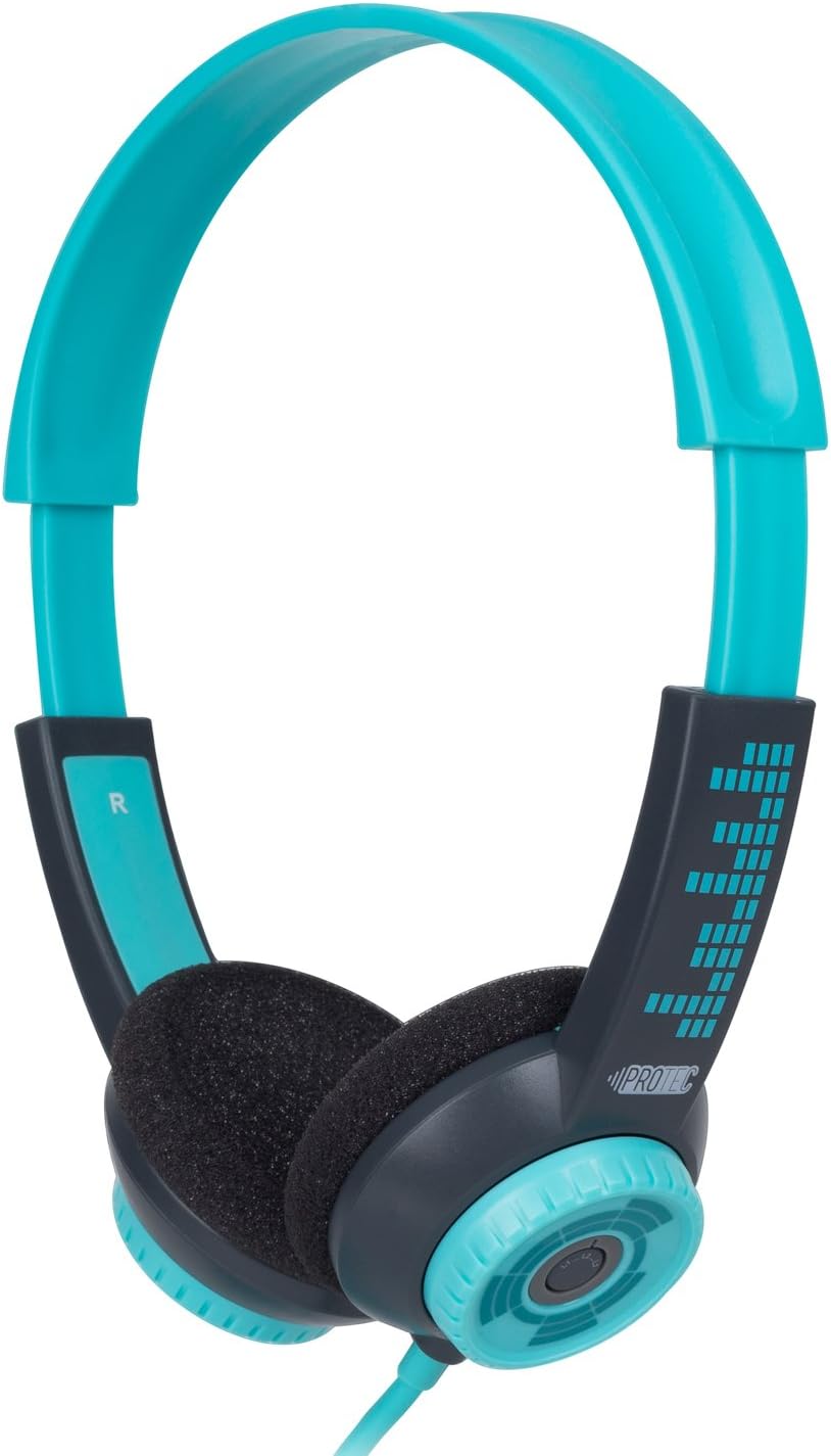 FSL Protec Kids Headphones with Adjustable Volume Limiting (Aqua)