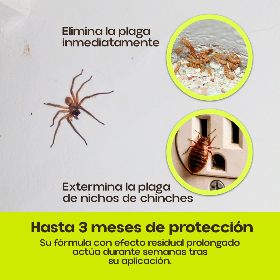 Insecticida contra CHINCHES, PULGAS Y ARAÑAS 500 ml Listo para su Uso MUY EFICAZ | Efecto durante 3 meses tras su aplicación | Sin Olor ni Manchas en Tejidos | Nexum Market (1)