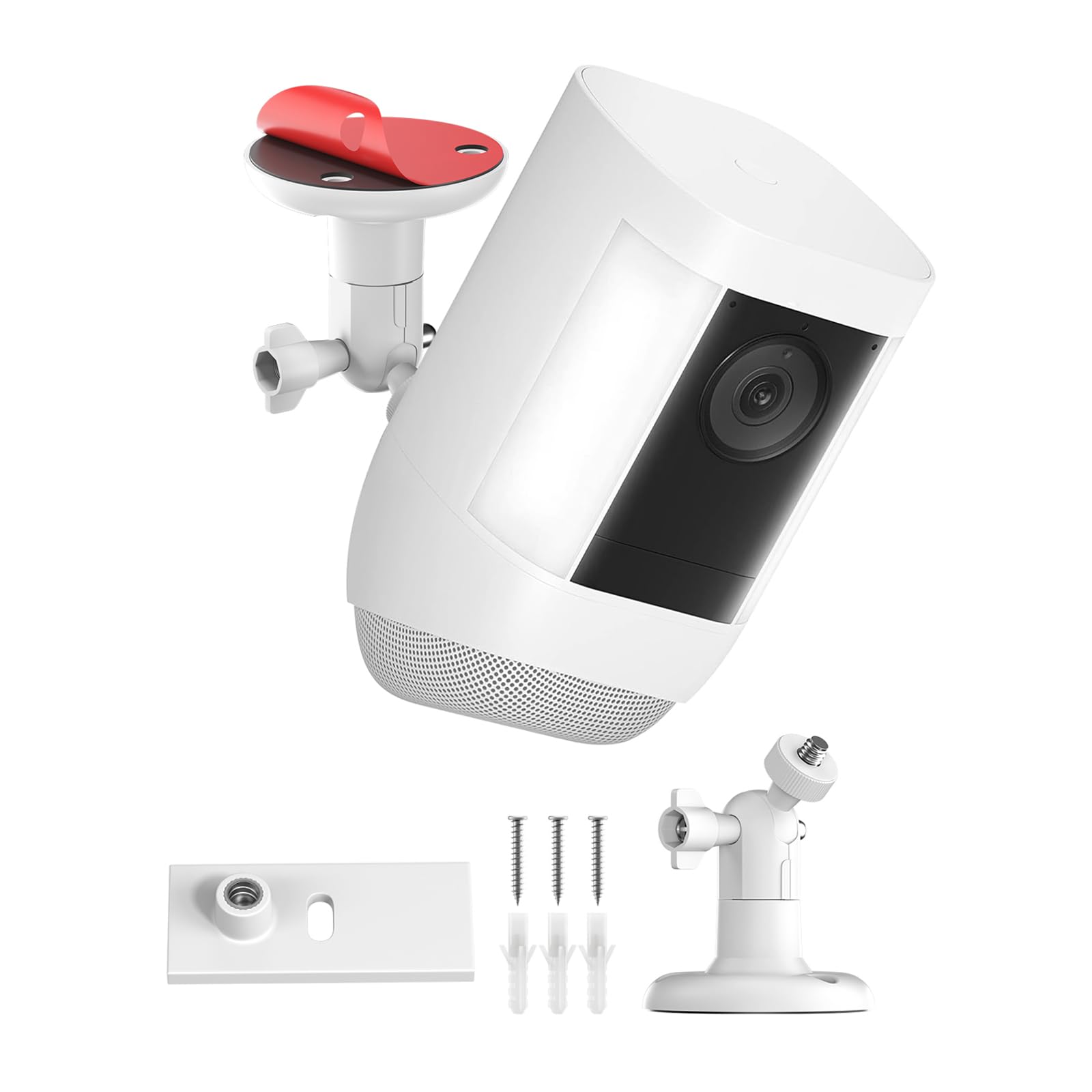 Wall Mount Bracket Compatible with Ring Spotlight Cam Plus/Pro, Adjustable Mounting Bracket Camera Holder, Replacement Camera Bracket for Better View Angle