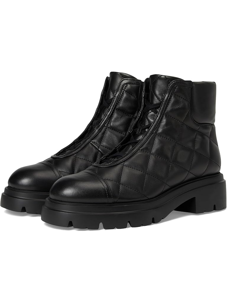 Black Stuart Weitzman Hudson Quilted Hiker Bootie