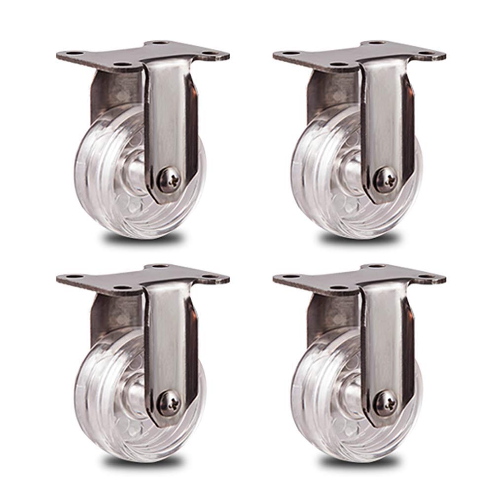 dcIustfHE 4X Transparent Pcer Wheels,1.5In Heavy Duty Swivelornitureer,Load Capacity 60Kg,Waterproof and Rustproof