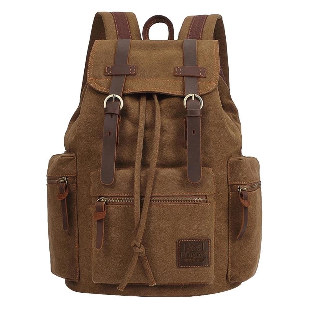 Zaino in Tela Retro, Unisex, Adatto per Viaggi, Svago Studentesco, Escursioni, Campeggio -Nero