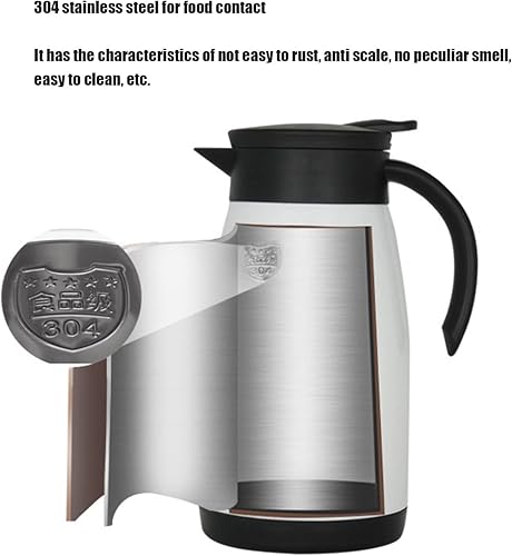 Miniatura 6 de Caldera de agua de acero inoxidable de alta potencia, antiseca, hervidor de agua eléctrico de 2.3 L, hervidor de té de gran capacidad, caldera de