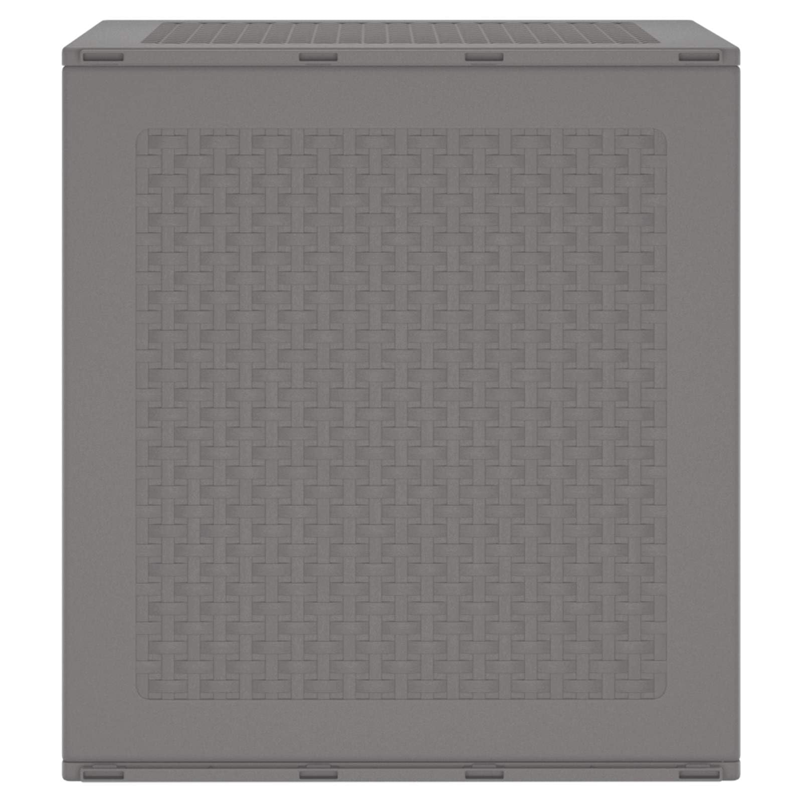 Aufbewahrungsbox Hellgrau 55 x 53 x 57 cm Polypropylen wetterfest für Garten Terrasse Balkon mit Deckel Stauraum und Sitzfunktion Outdoor Organizer langlebig platzsparend