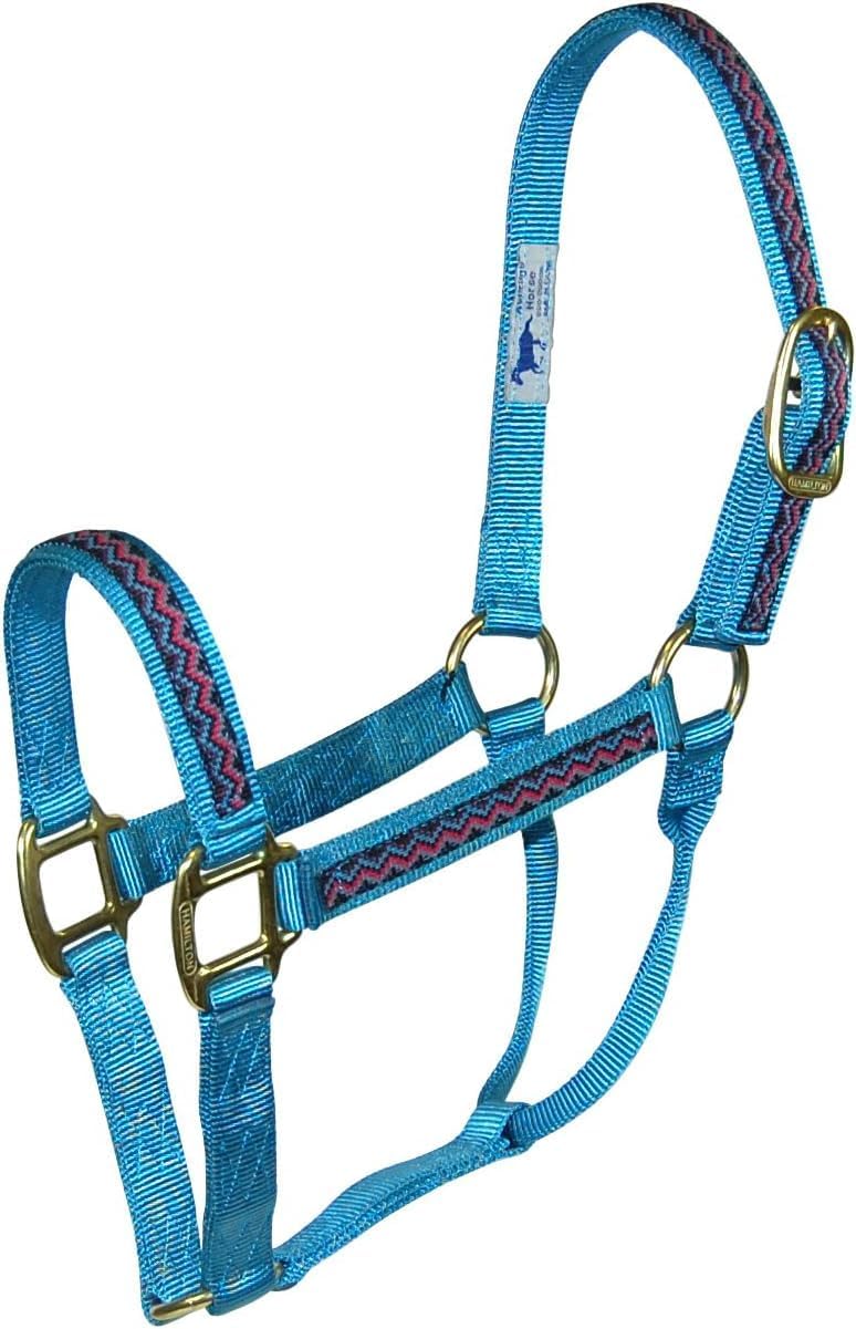 Hamilton Quality Horse Halter, 1" Triple Ply Nylon, Average Horse, Arabian, or Yearling Draft, 800-1100 lbs, Lavender Weave