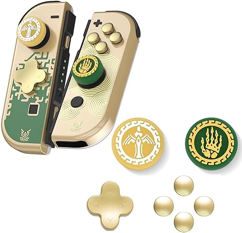 PERFECTSIGHT Silicone Joycon Thumb Grip Caps, Joystick Cover Compatible with Nintendo SwitchOLEDSwitch Lite,4PCS (Sword Hand-D)