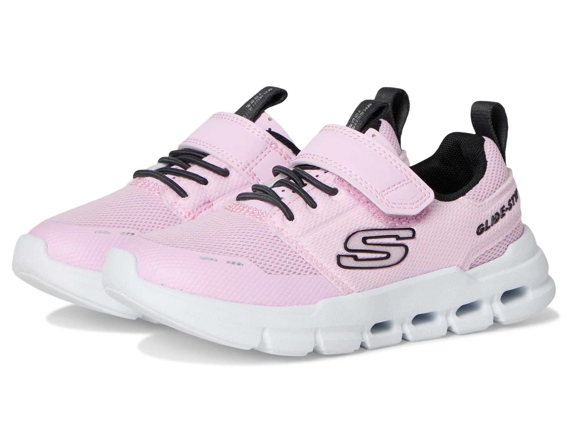 Skechers Kids Strap Mesh Sneaker/w Bungees, Pink, Size 13 Younger