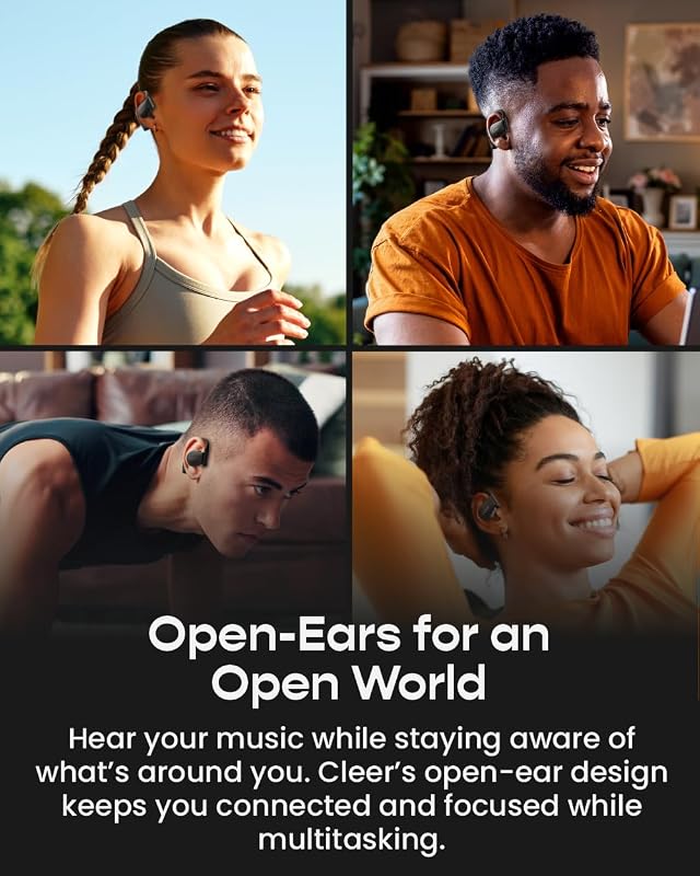 Cleer ARC 5 Open Ear Earbuds with Dolby & THX Audio, Black image 6