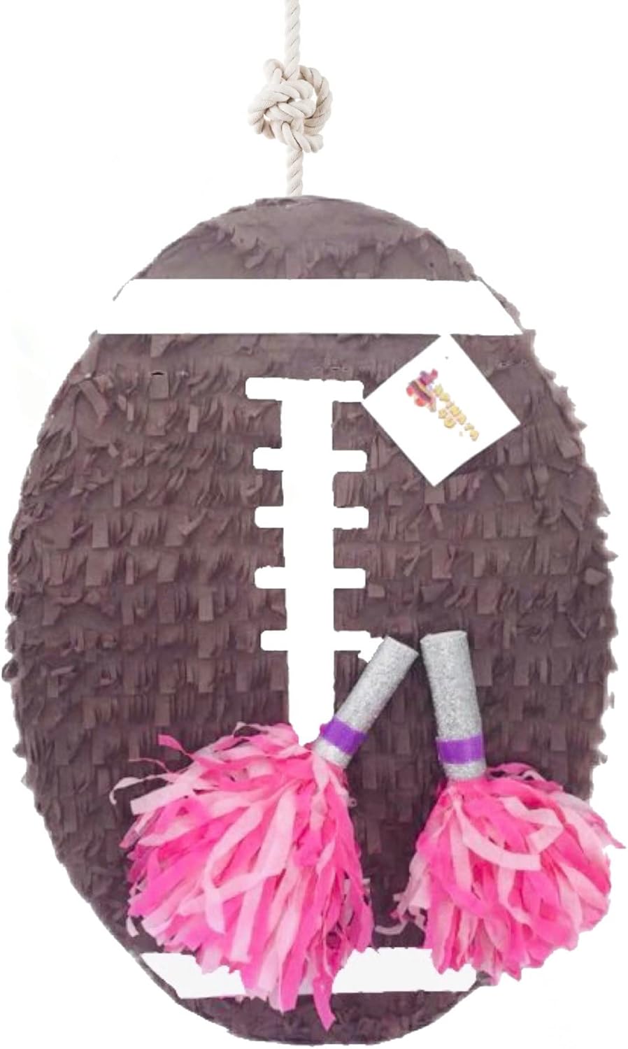 Gender Reveal Football Cheerleader Theme Pinata Pom Poms