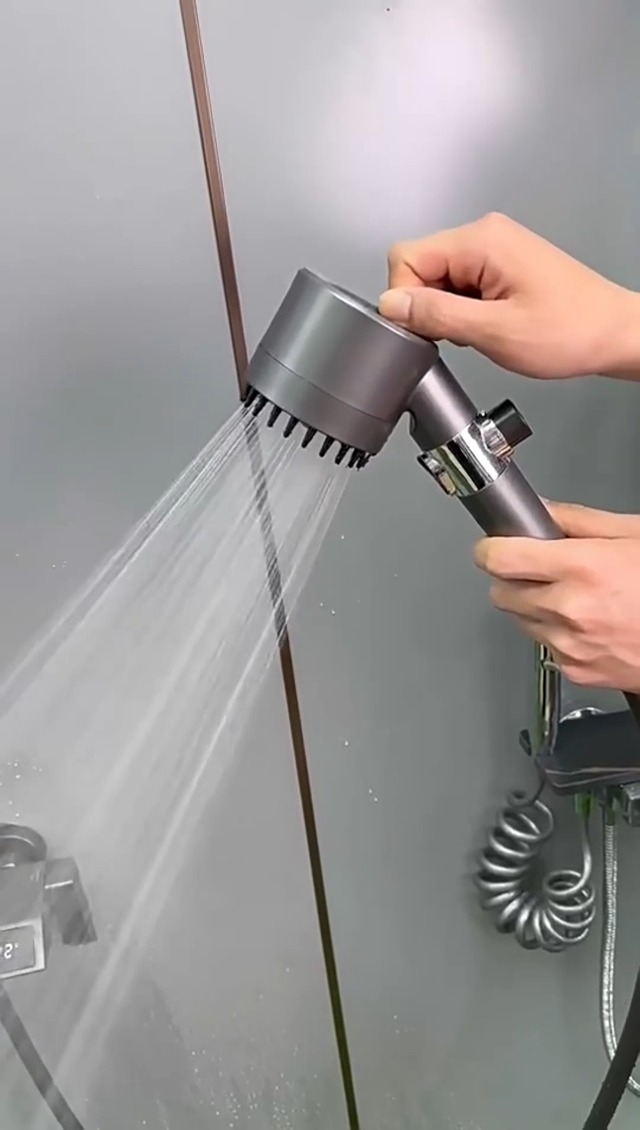 Handbrausekopf Mit 3 Sprühmodi & Massagefunktion - Wassersparend & Druckerhöhend
