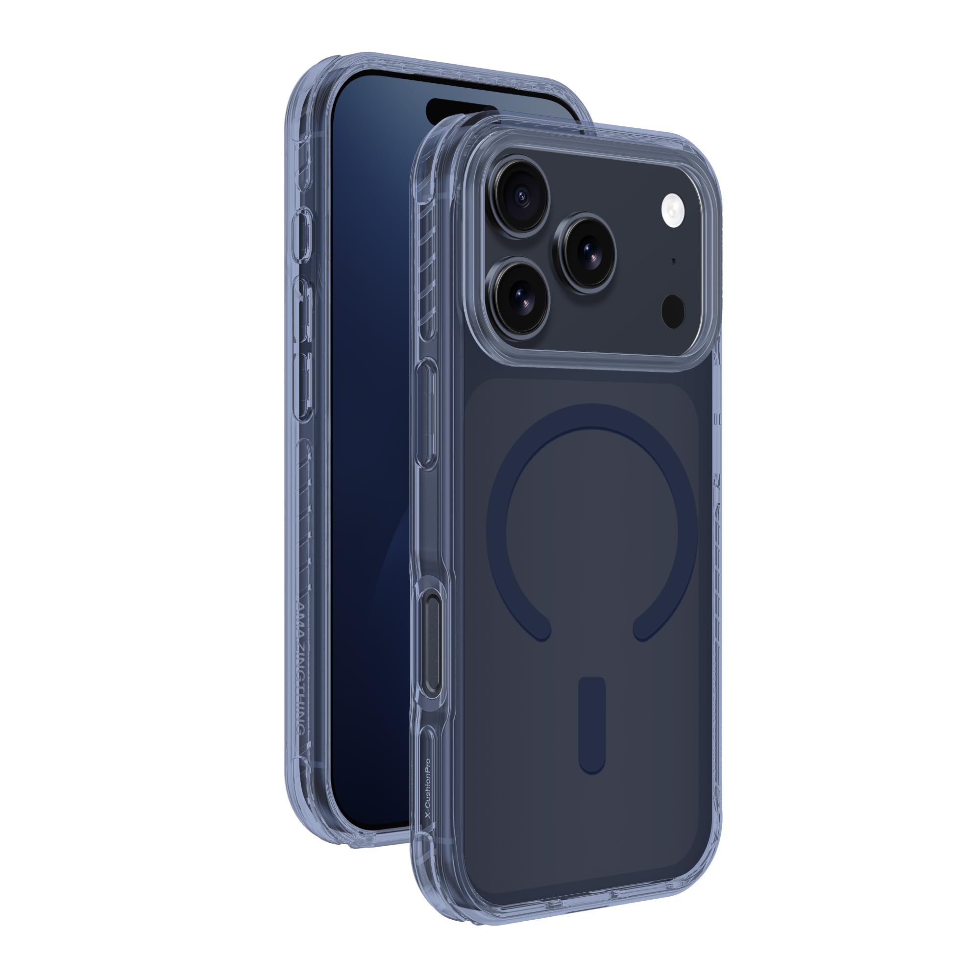 Coque iPhone 17 Pro Max AMAZINGthing Titan Pro transparente bleue - 8