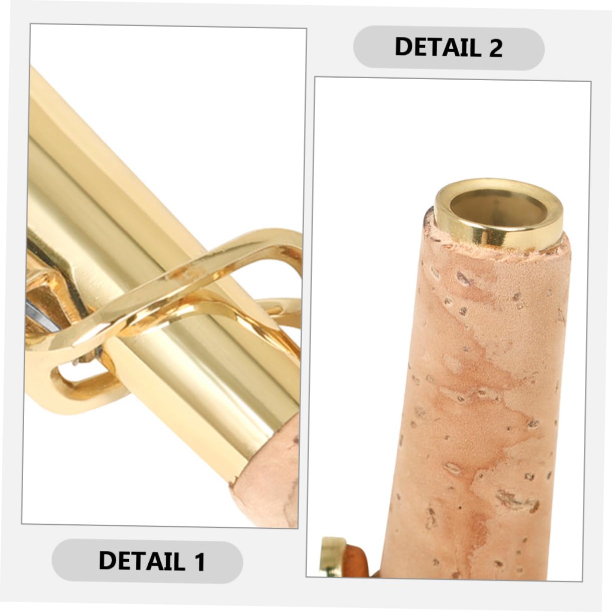 HEMOTON 1set Collo Per Ottone Con Fodere Collo Dritto e Per Soprano Saxophone Accessori Per Musicisti e Amanti Del Jazz
