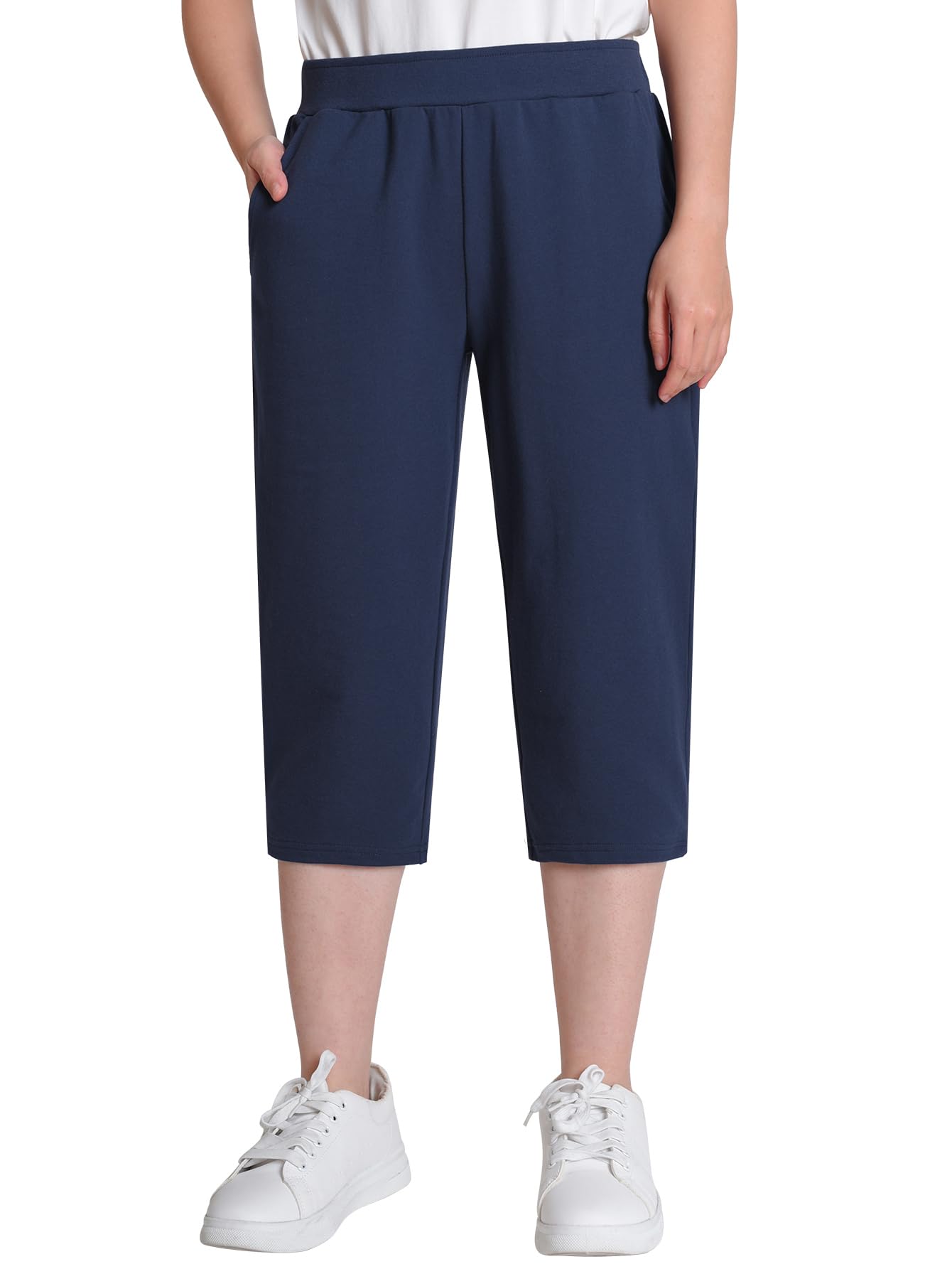 Weintee Womens Petite Pull On Capris Petite Length