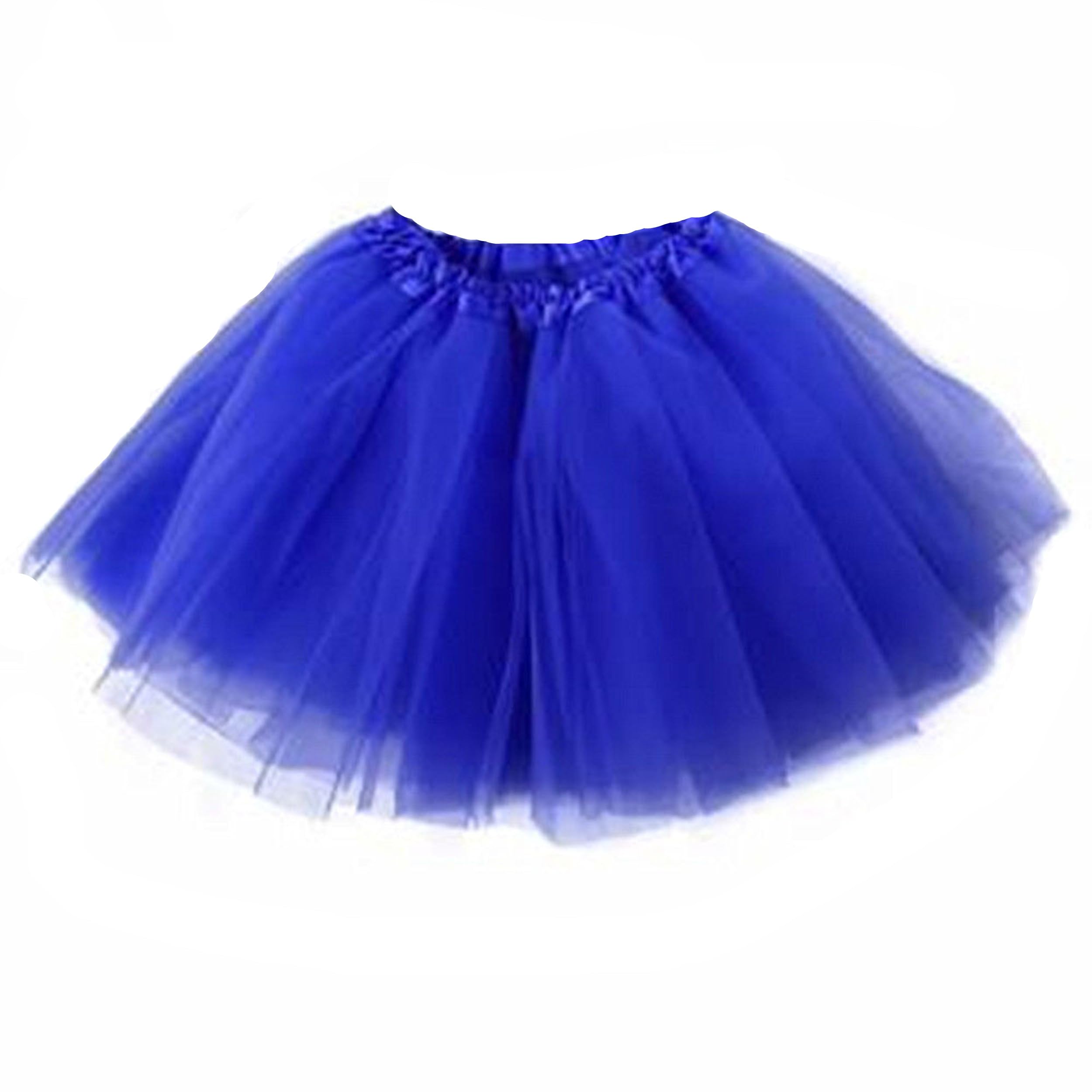 A Liittle Tree- Ladies Girls Tutu Skirts Dress Up Costume Fancy Dress Party Hen Party (Royal Blue)