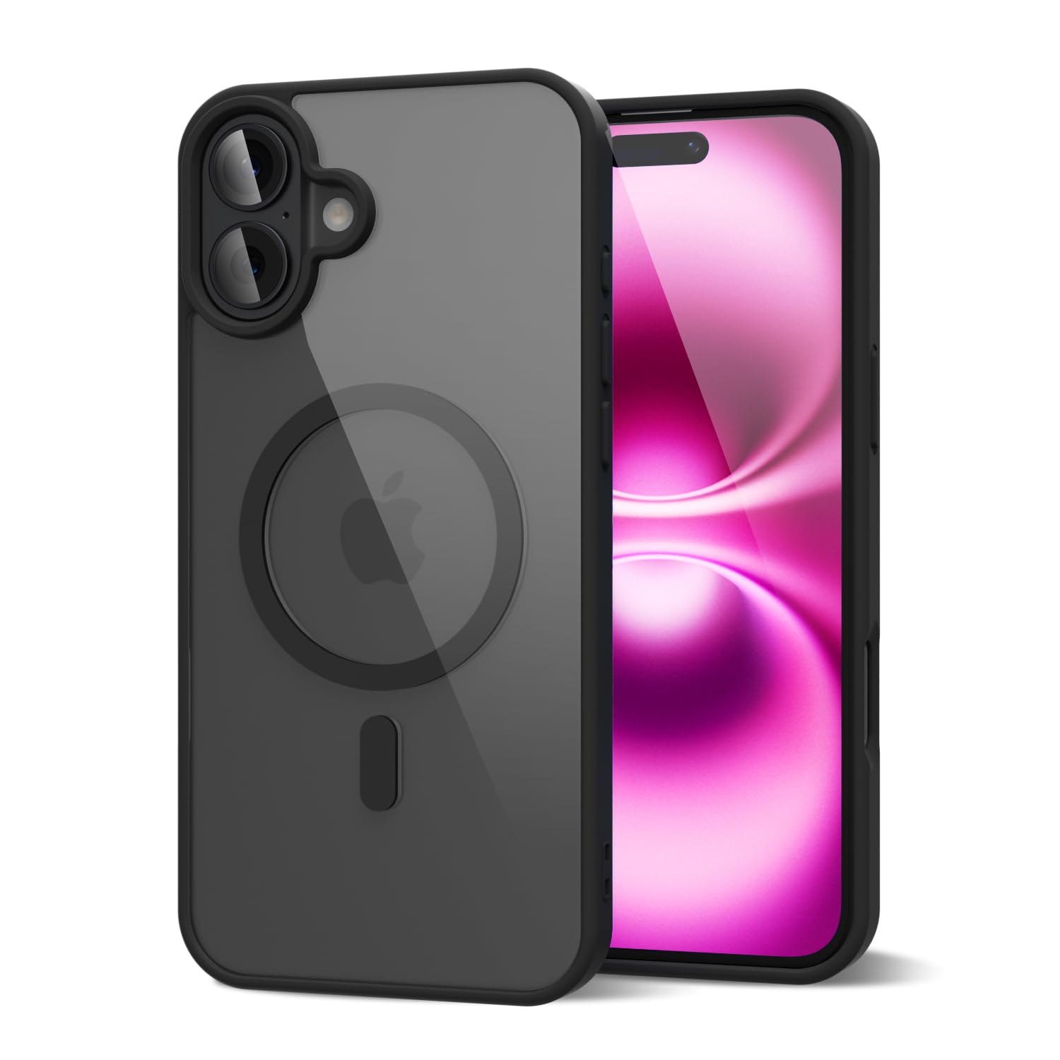 oakxco for iPhone 16 Plus Case Clear Magnetic Compatible with Magsafe, Cute Thin Slim Transparent Non-Yellowing TPU Bumper, Shockproof Hard Shell &