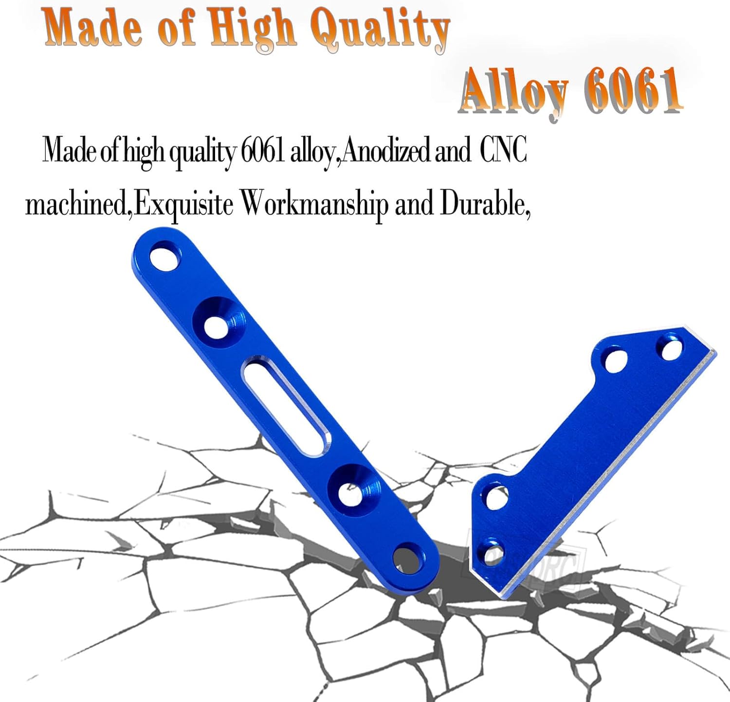 RC Upgrades Part for 1/8 Mojave 4X4 4S BLX RC Car,Aluminum Front Rear Arm Suspension Mount & Alloy Sway Bar Mounting Set Hops Up,Blue