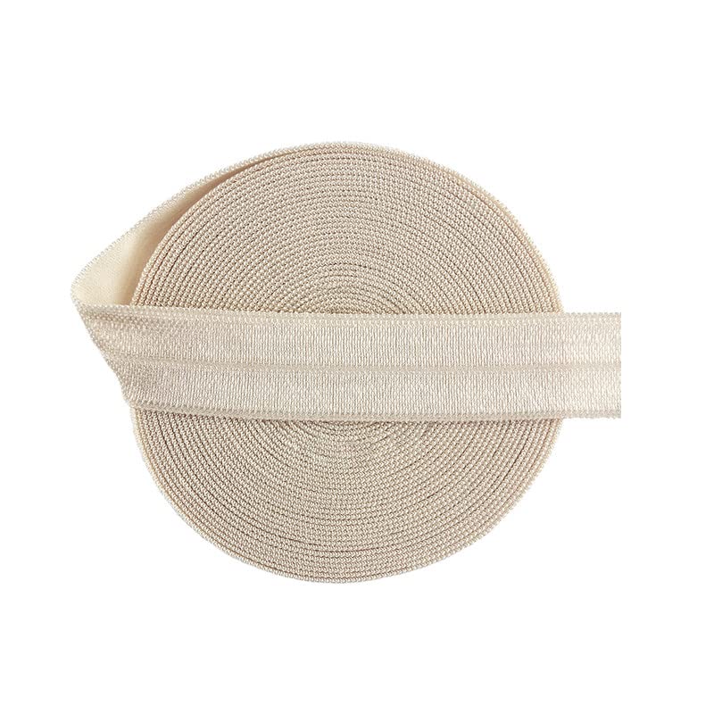 Bristlegrass Nude 50 Yard 5/8 Inch Shiny Bra Strap Elastic Band Nylon Spandex Shoulder Tape for Lingerie Underwear Sewing Trim Solid Color Ribbon Sewing lace Nude（50Yard 5/8")