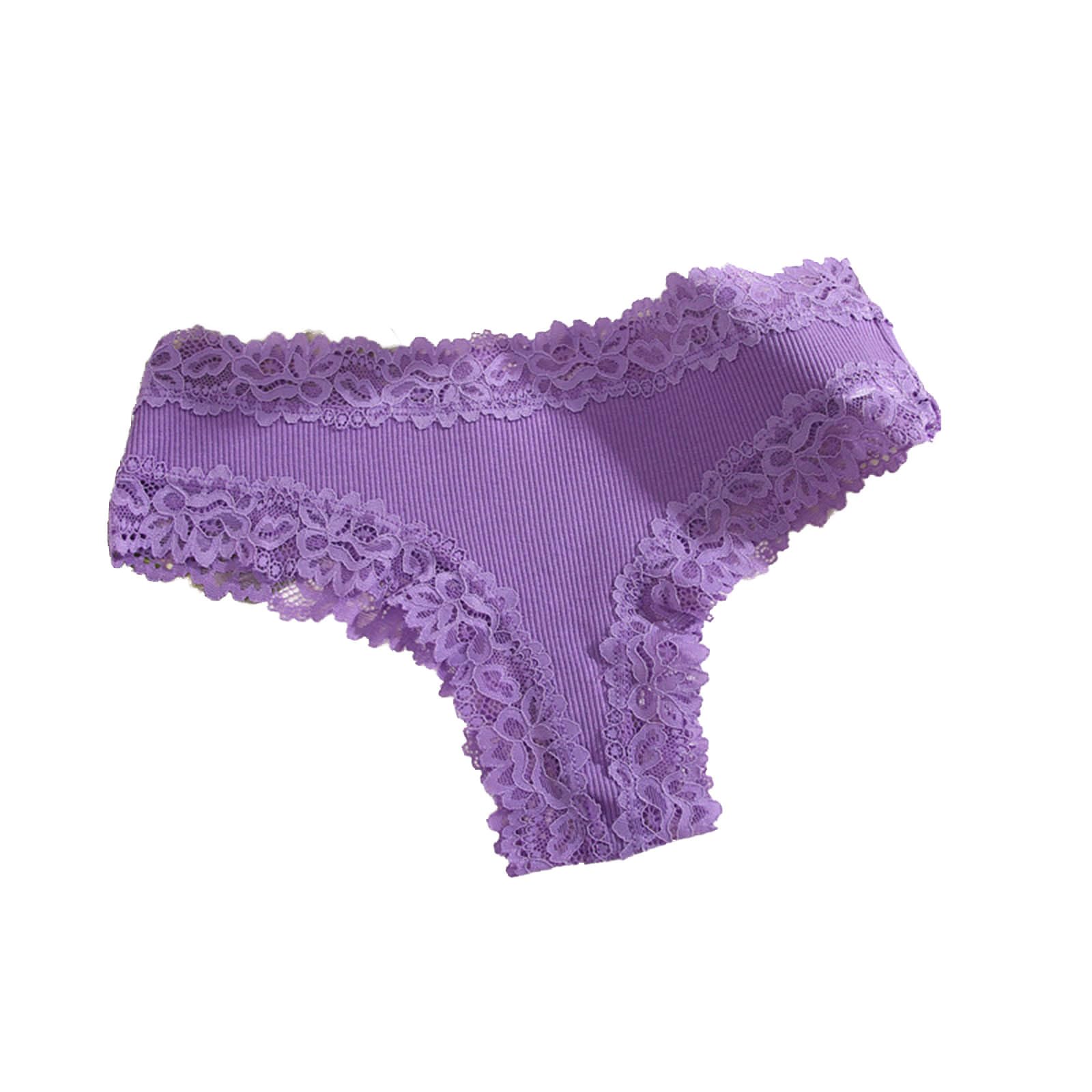 HGps8w Womens Lace Trim Sexy Low Rise Underwear Cheeky Panties Stretch Soft Breathable Cotton Briefs