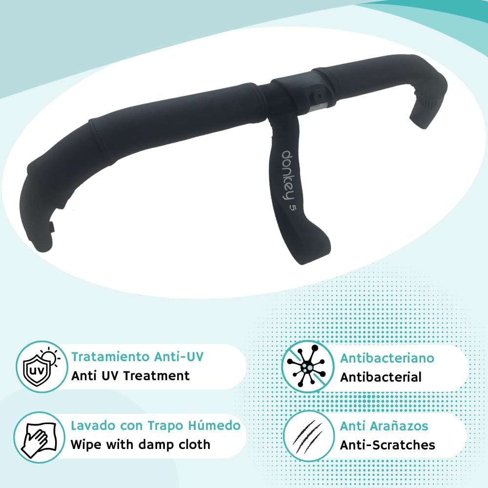PROTEC TIF | Coperture per manubrio in similpelle compatibili con Bugaboo Donkey 3 e 5 (si adatta alle coperture originali)