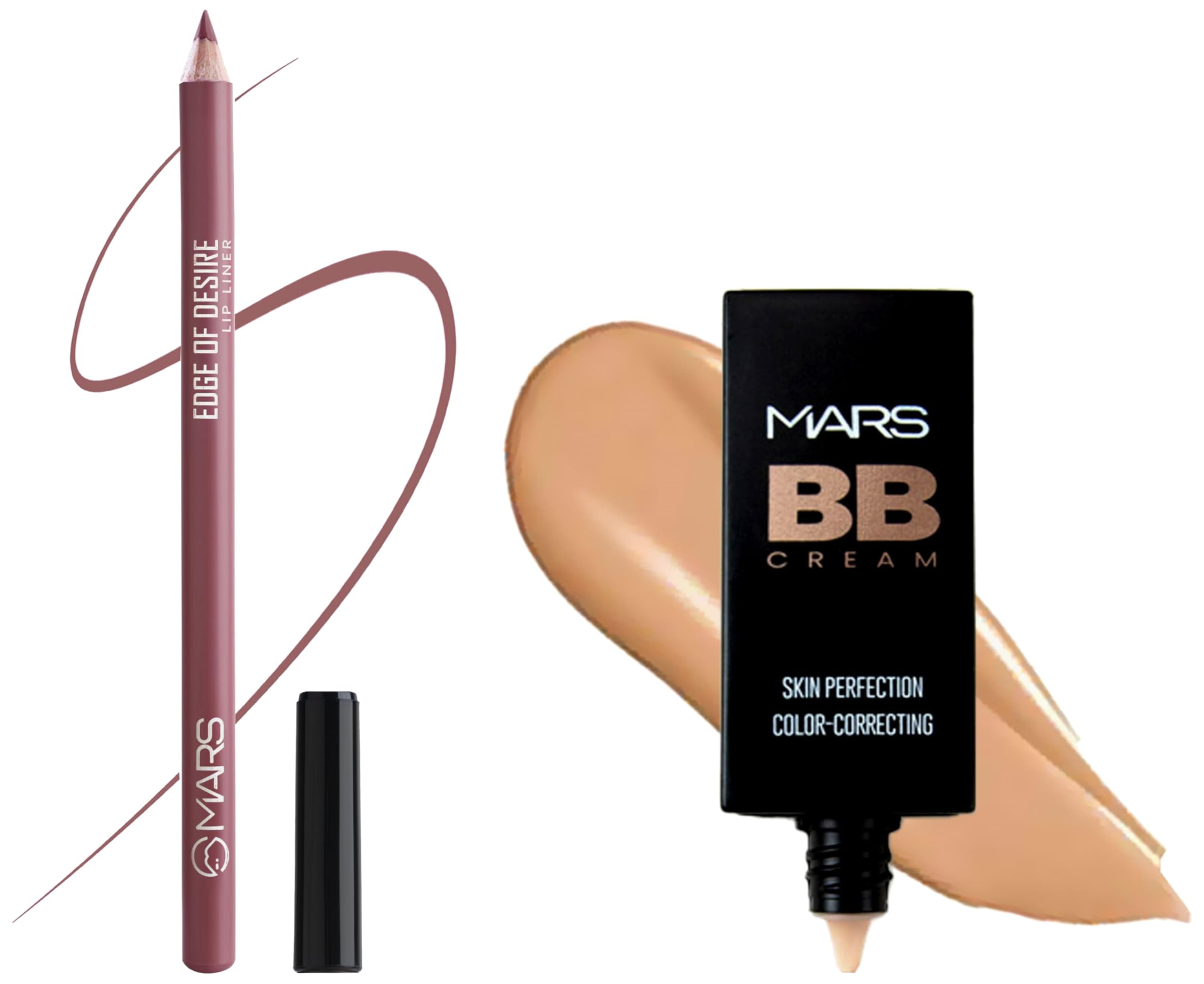 MARS BB Cream Lightweight Foundation | Blendable BB Cream for Women(30 ml) (Tan) Matte Lip Liner | One Swipe Smooth Application | Long Lasting Lip Pencil (1.4gm) (18-MAUVE MAGIC)-image-45