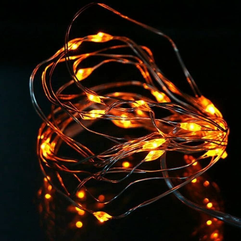 Anso Yellow 5V Usb Led String Lights Fairy 20M 10M 5M Silver Wire Waterproof Garland Home Decor (,5M 50Leds)