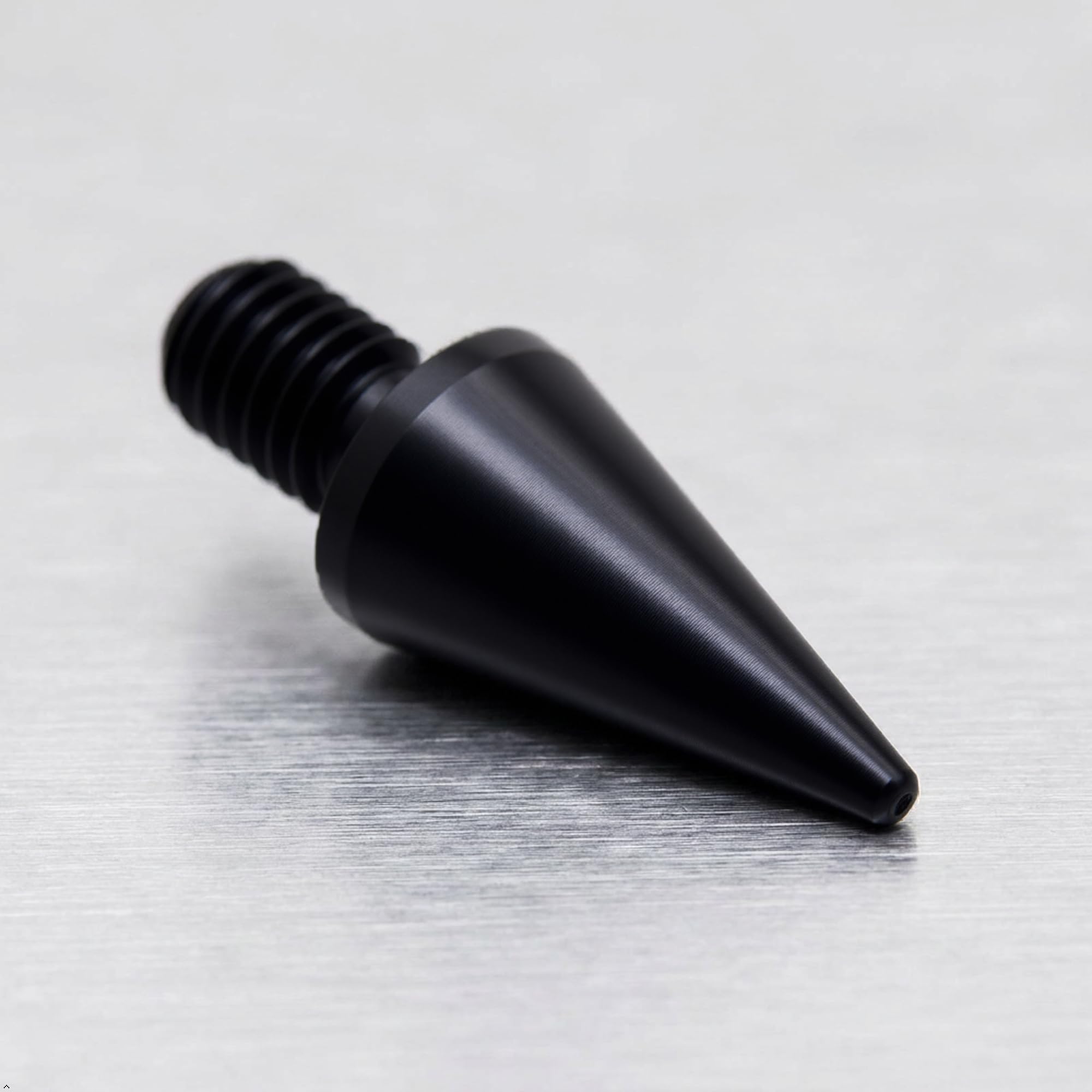PrecisionGeek Speaker Spikes M6 – Aluminium Noir Ø10 × 20 mm – Anti-Vibration – 4 pièces