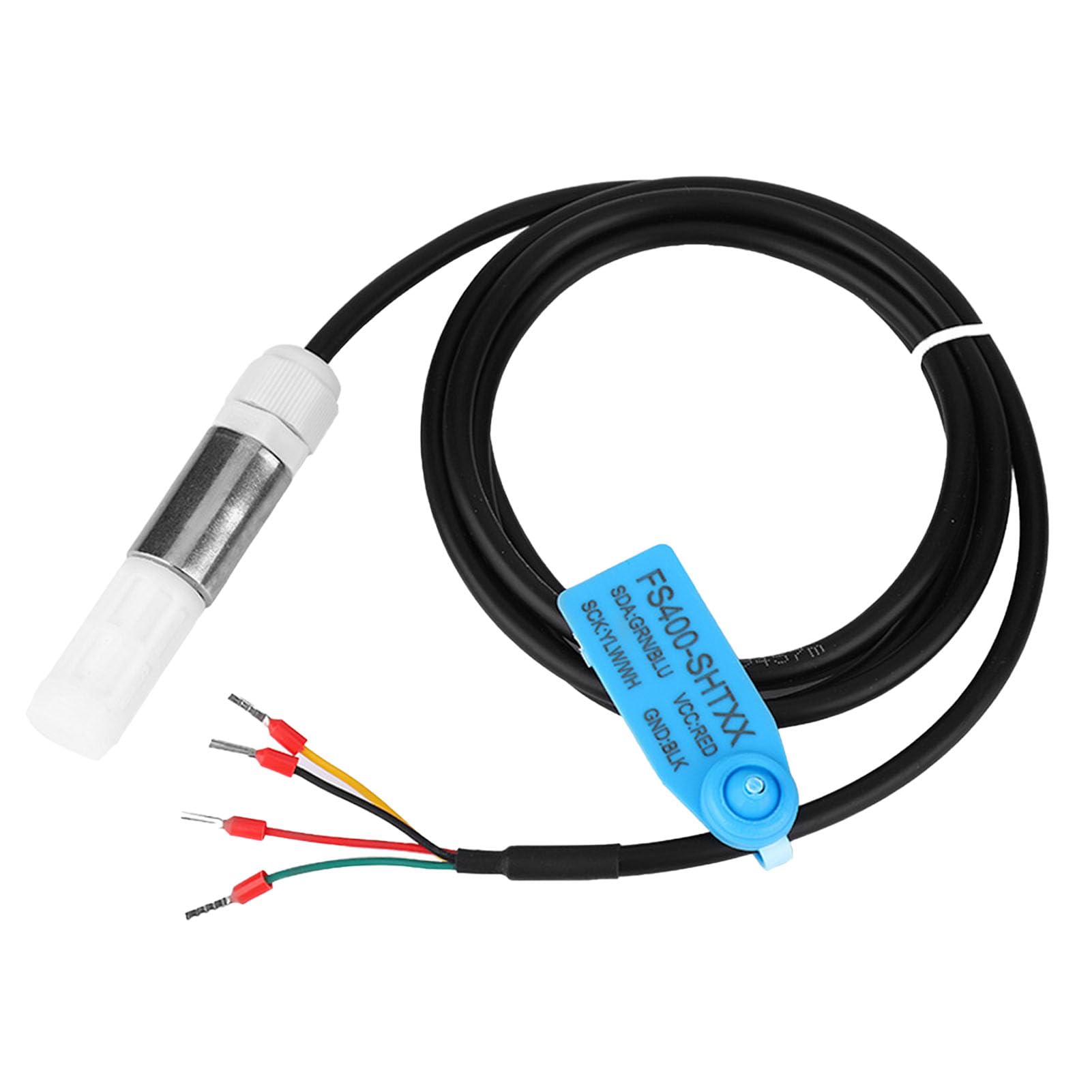Sensore di Umidità Digitale Temperatura del Suolo, FS400-SHT3X Sonda Digitale Impermeabile per Sensore di Umidità Temperatura del Terreno Misuratore di Monitoraggio Uscita I2C (SHT30)