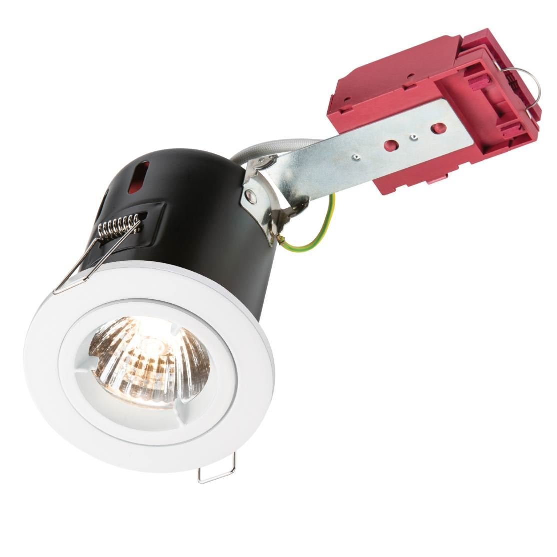 Knightsbridge White Vfavrdgicw Fixed Ic Fire-Rated Downlight Metal, Gu10, 50 W, 230 V