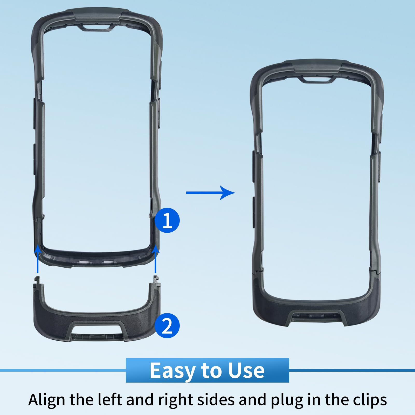 2 fundas TC53 resistentes para Symbol Zebra TC53 TC58, funda protectora para escáner de computadora móvil, TC53, TC58, fundas protectoras