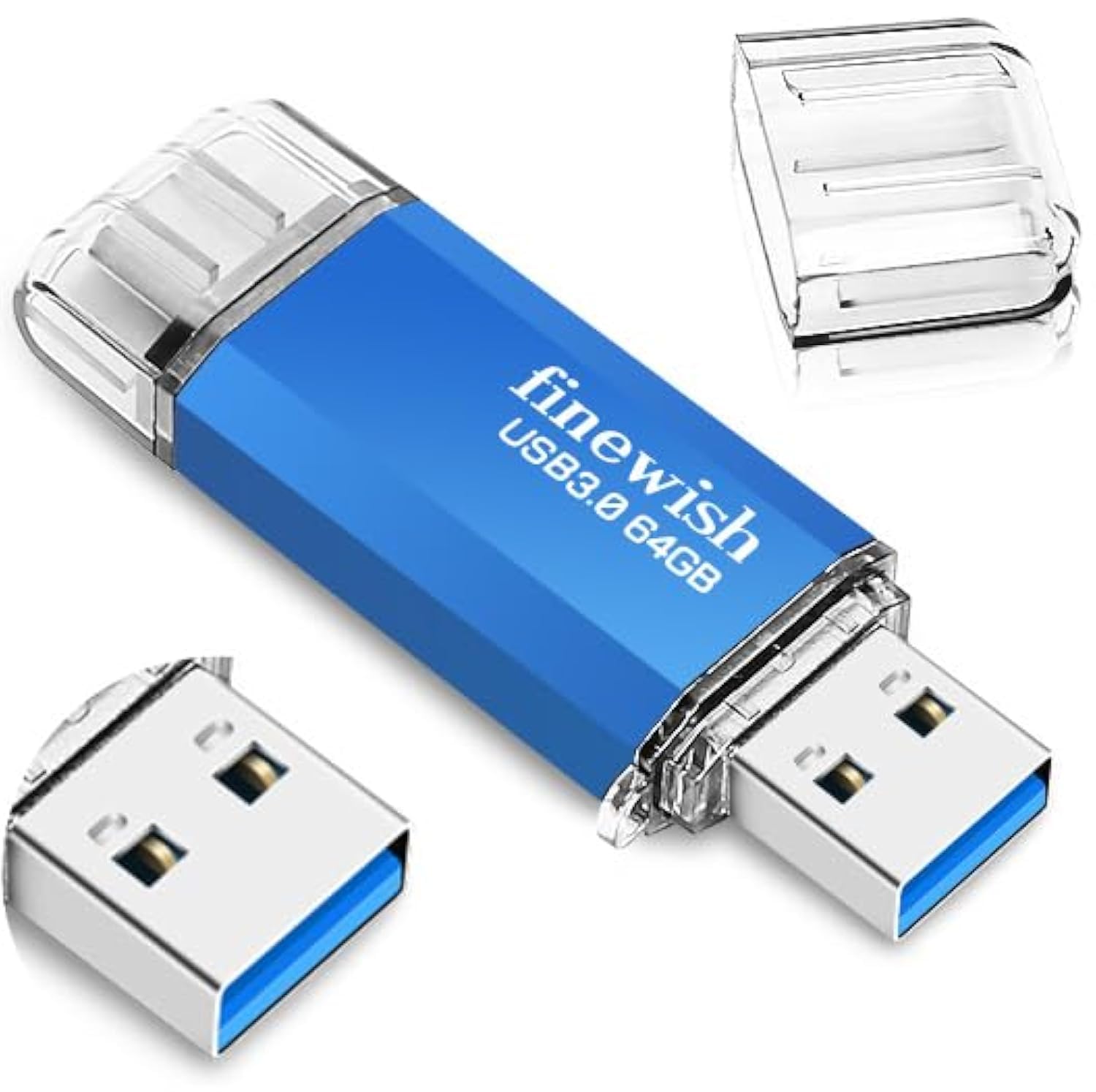 Clé USB pour iPhone 128Go, Certifiée MFi - Cle USB Lightnning 4 en 1