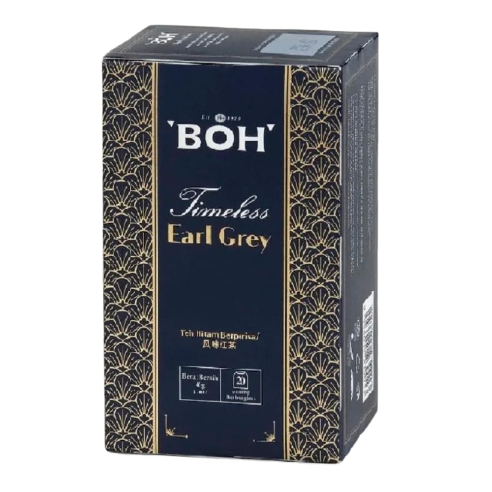 BOH Tè Nero alla Bergamotto Seri Earl Grey 20 Bustine - Collezione Premium Autentica