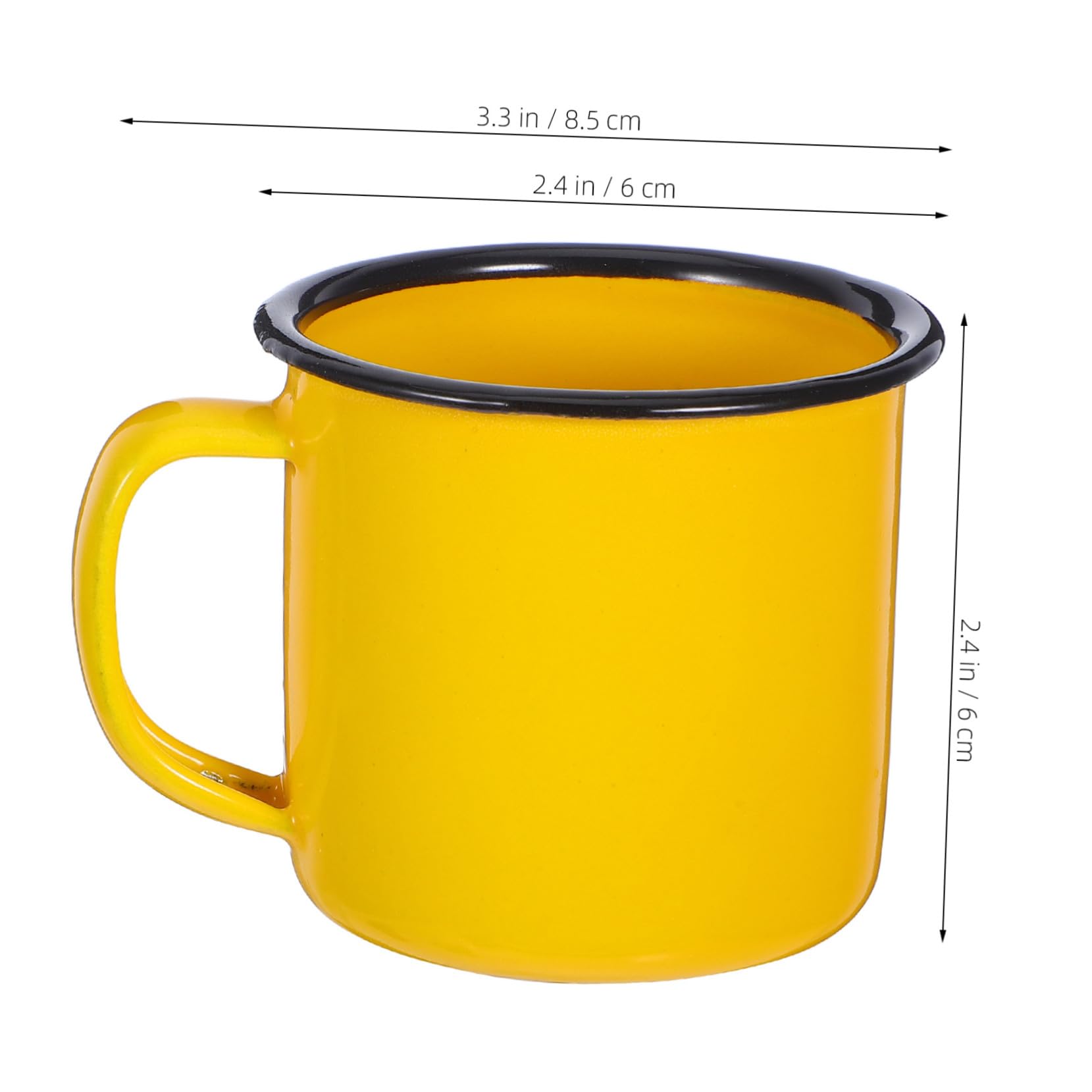 UKCOCO Gobelet à Eau Émaillé Rétro 4 Pièces, Mug en Émail pour Boisson | Tasse de Thé Émail Rétro, Lot de 4 Pièces, pour Restaurants et Pique-niques