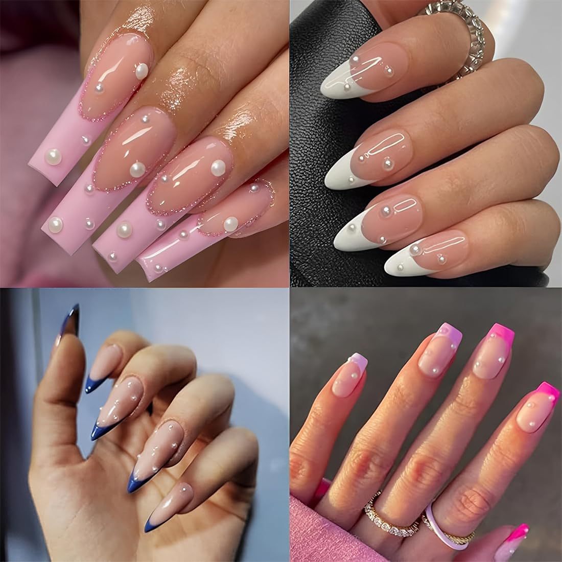 1 pudełko z koralikami do paznokci, koraliki do zdobienia paznokci, kryształowe kryształy górskie do zdobienia paznokci, półkole Rhinestone, do dekoracji biżuterii DIY, zdobienia paznokci, zdobienia