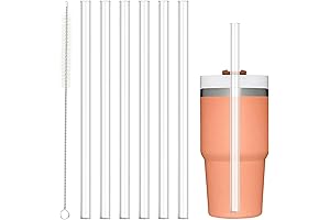 6PCS Reusable Clear Straws for Stanley Tumblers