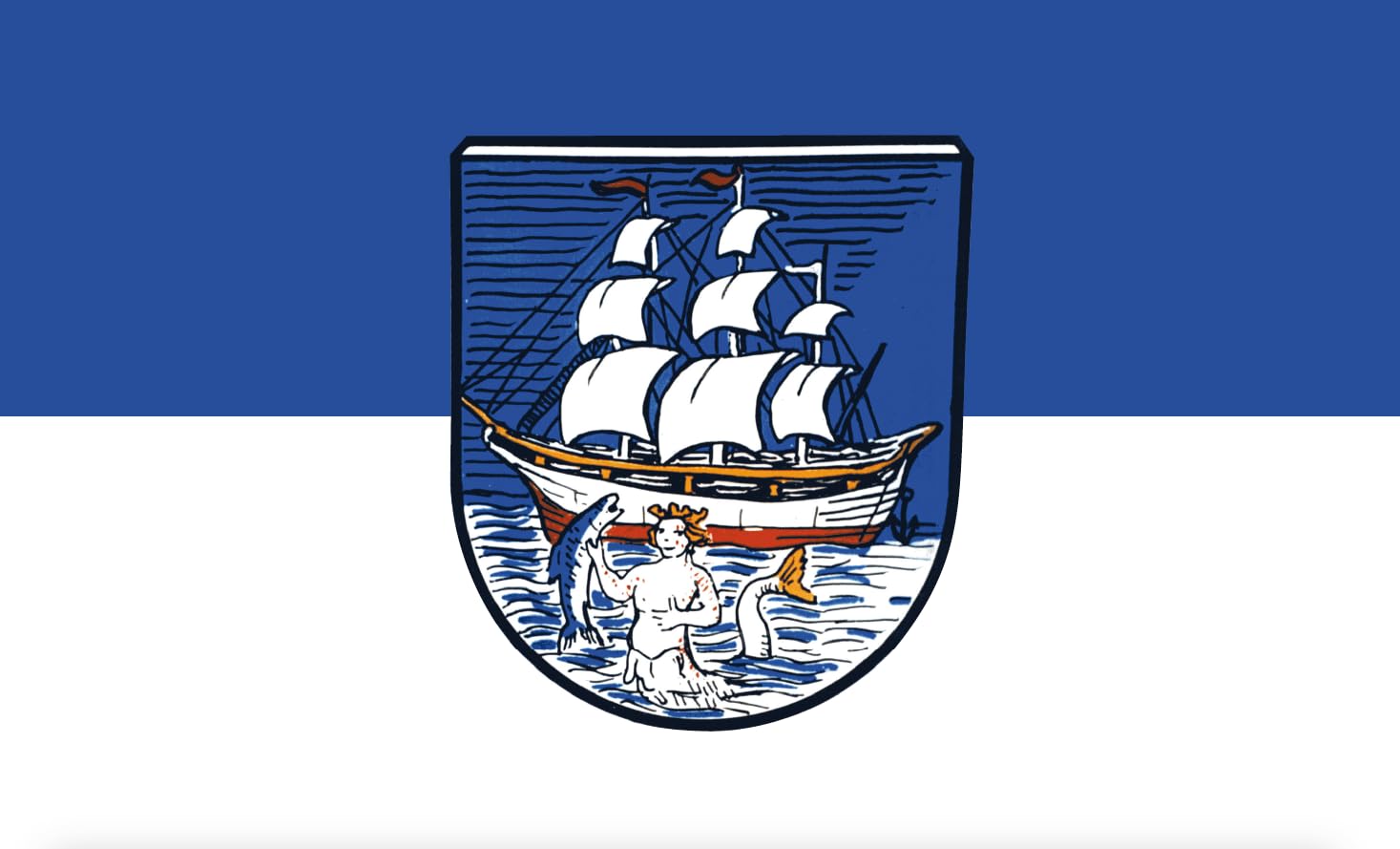 Drapeau Ustka Stolpmünde maritime pour pavoiser votre bateau ou maison