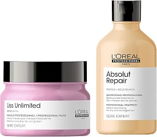 L’Oréal Professionnel Liss Unlimited Hair Mask, Serie Expert, 250gm & L'Oréal Professionnel Absolut Repair Shampoo For Dry... Price In India