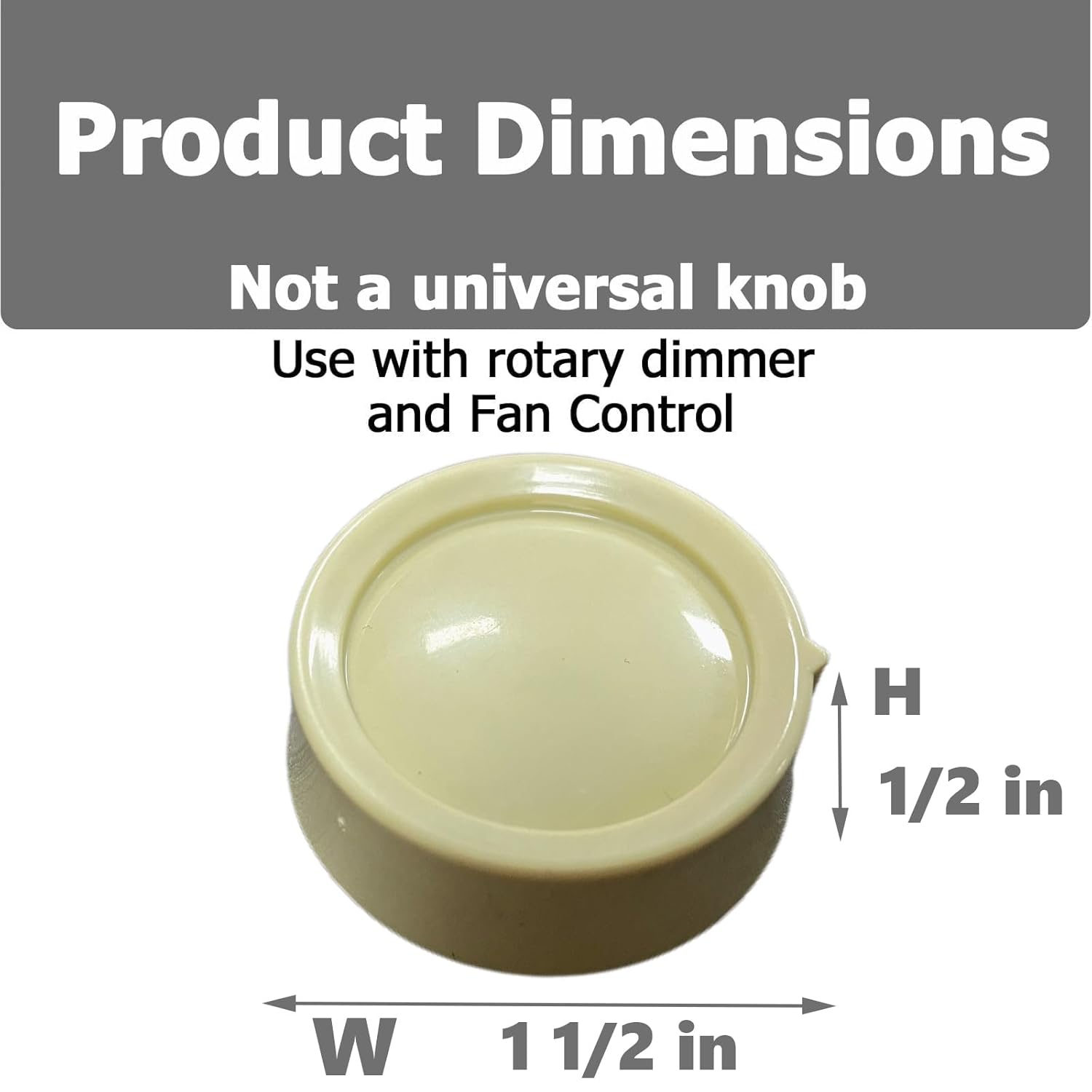 10 PCS RK-IV Rotary Dimmer Knob Replacement for Rotary Dimmer Switch,Fan Control,Ivory