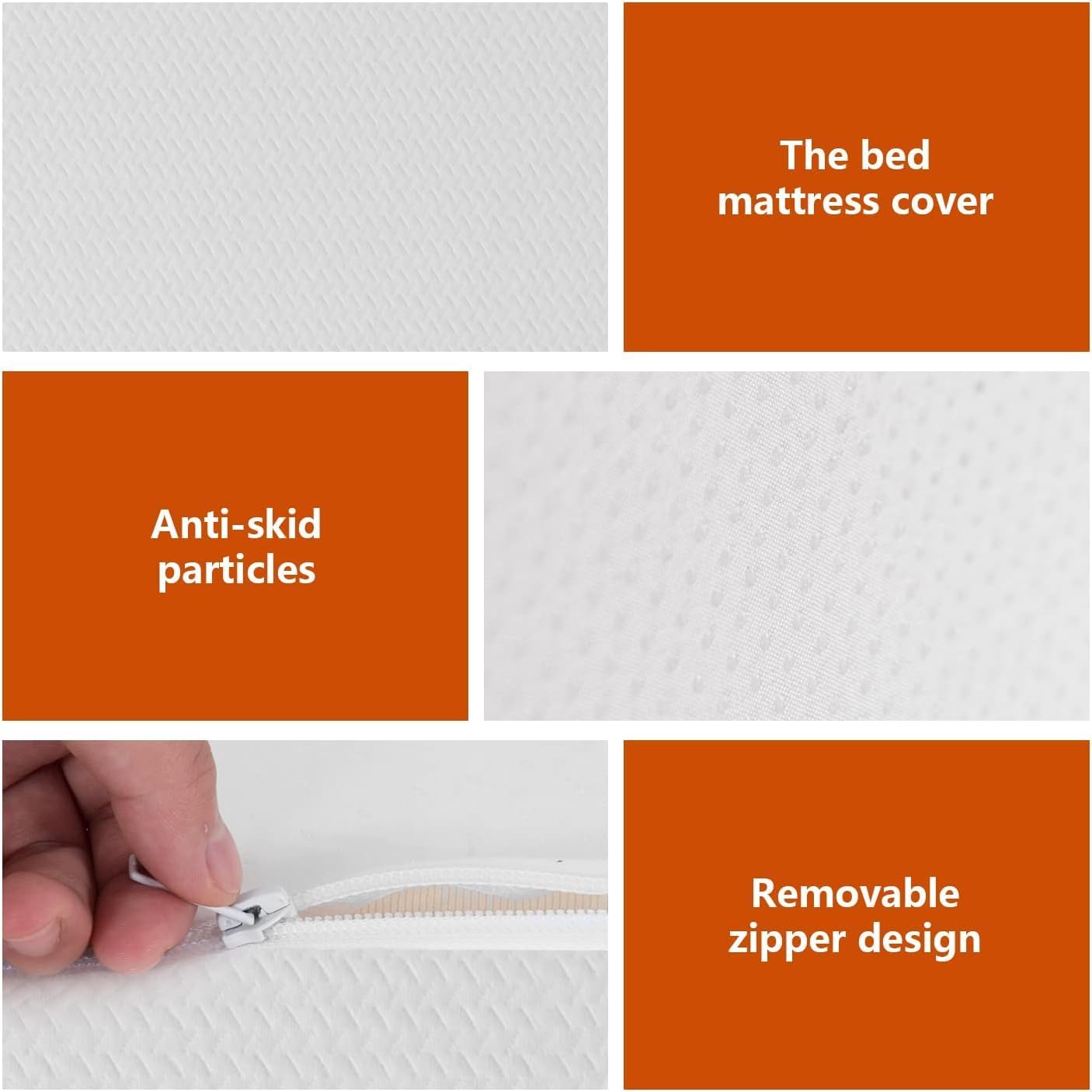 PayLessHere | 10 Inch King Mattress | Medium Firm Base Foam Mattress | Removable Washable Zipper Cover | Breathable & Comfortable | White | Bed in a Box | CertiPUR-US Certified