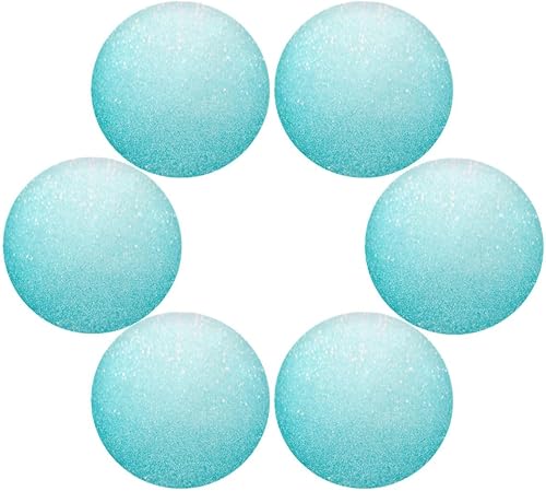 Miniatura 3 de Manteles individuales de tela con purpurina azul claro, manteles individuales de tela lavables, tapete de mesa antideslizante, manteles individuales