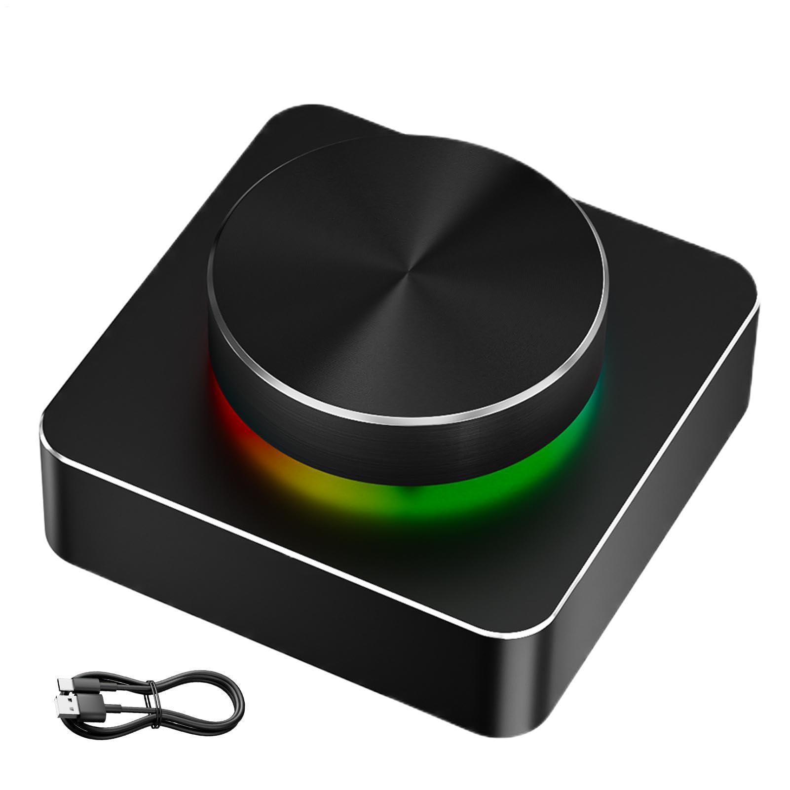 Controlador Externo De Volumen Para PC Retroiluminación RGB 7 Modos Luz Con