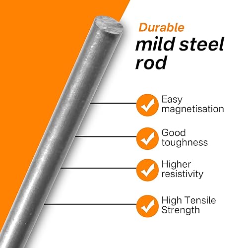 Miniatura 4 de Varilla de hierro suave. Núcleo ideal para hacer electroimanes. (0.19 Dia X 7.9 Largo) pulgadas
