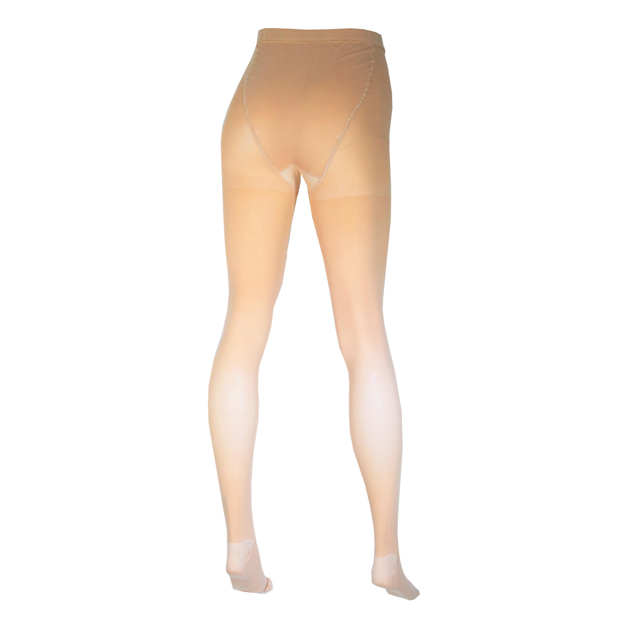 NuVein Medical Compression Plus Size Full Figure Pantyhose, 20-30 mmHg Support, Opaque, Beige, Petite