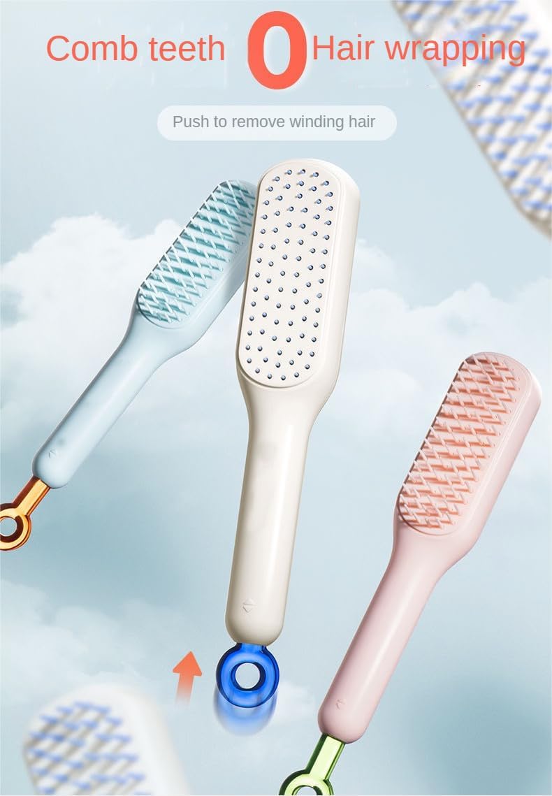 WITBER Self-Cleaning Anti-Static Massage Comb, Self Cleaning Hair Brush, Massage Comb For Hair, Retractable Rotary Lift Self-Cleaning Comb, Women’s Hair Styling Tool (multicolor) (PACK OF 1) WITBER Self-Cleaning Anti-Static Massage Comb, Self Cleaning Hair Brush, Massage Comb For Hair, Retractable Rotary Lift Self-Cleaning Comb, Women’s Hair Styling Tool (multicolor) (PACK OF 1)