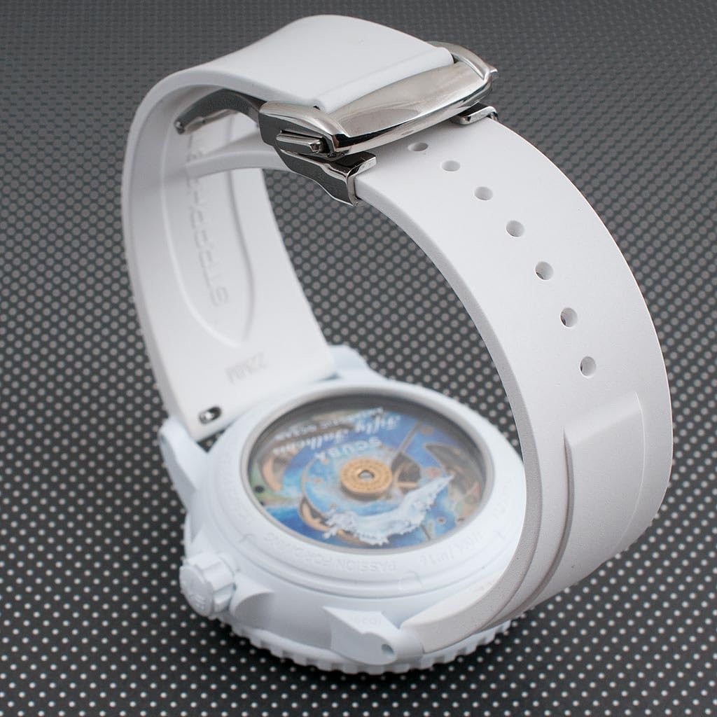 StrapHabit Quick Release Deployant Rubber Watch Strap For Large and Small Wrists - Women and Men - Band FKM Deployment 19mm, 20mm, 21mm, 22mm - Image 3