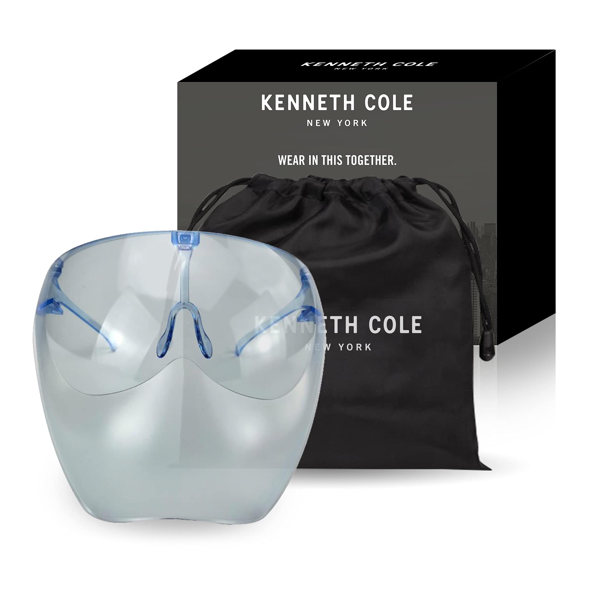 Kenneth Cole Goggle-Style Face Shield with 180° Safety Coverage: Anti-Fog Glasses and Clear Face Visor Integrated in One Design - Unisex Fashion Protective Wear for Men & Women (Blue) (B096VBG2BT) Amazon Price History, Amazon Price Tracker