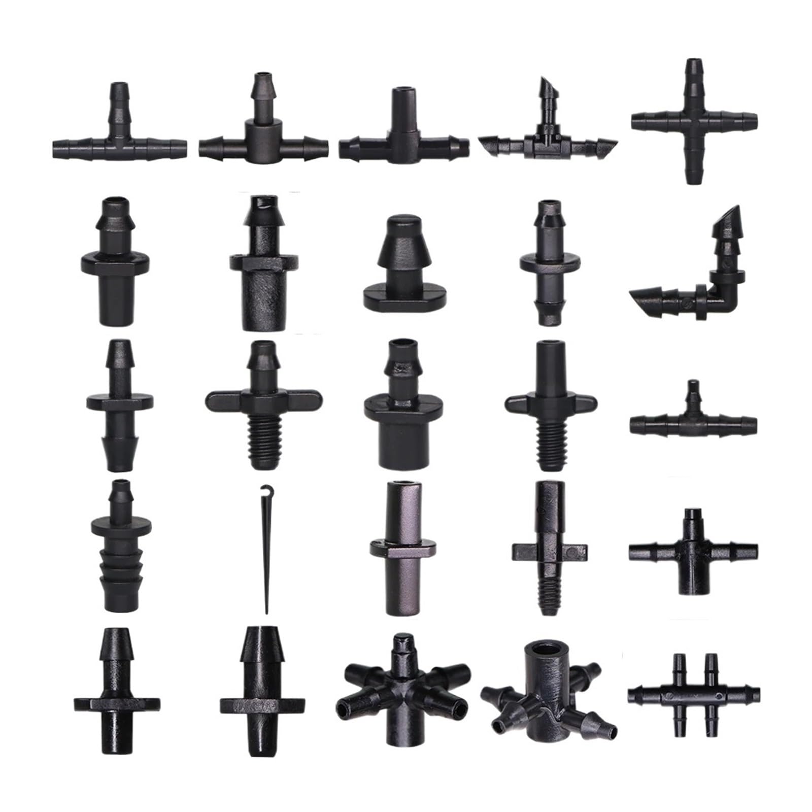 10-1000 pezzi Connettore for irrigazione a goccia da giardino for tubi 1/4'' Accessori for flessibili Giunti a T con spina a croce Adattatori for spine inglesi(K,1000PCS)