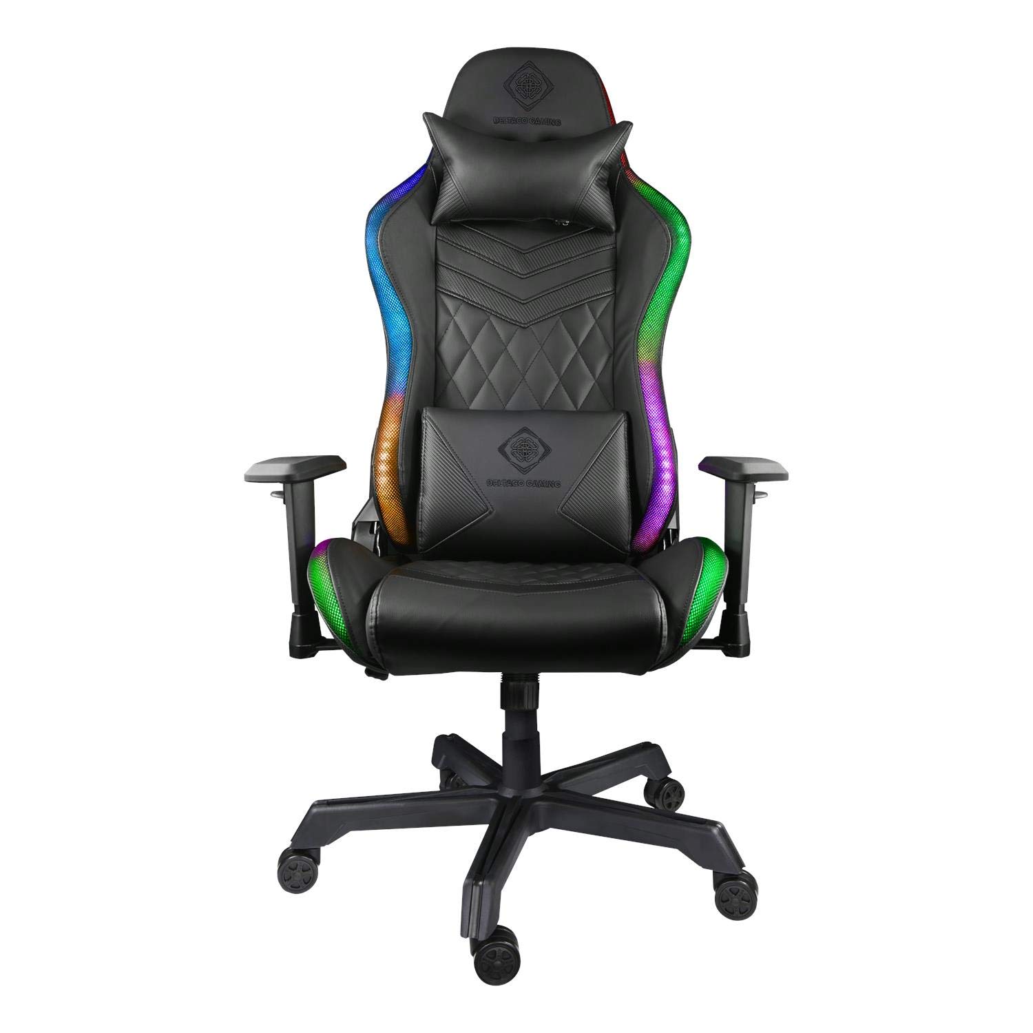 Deltaco GaM-080 Gamingstuhl Kunstleder M. Rgb Led Schwarz