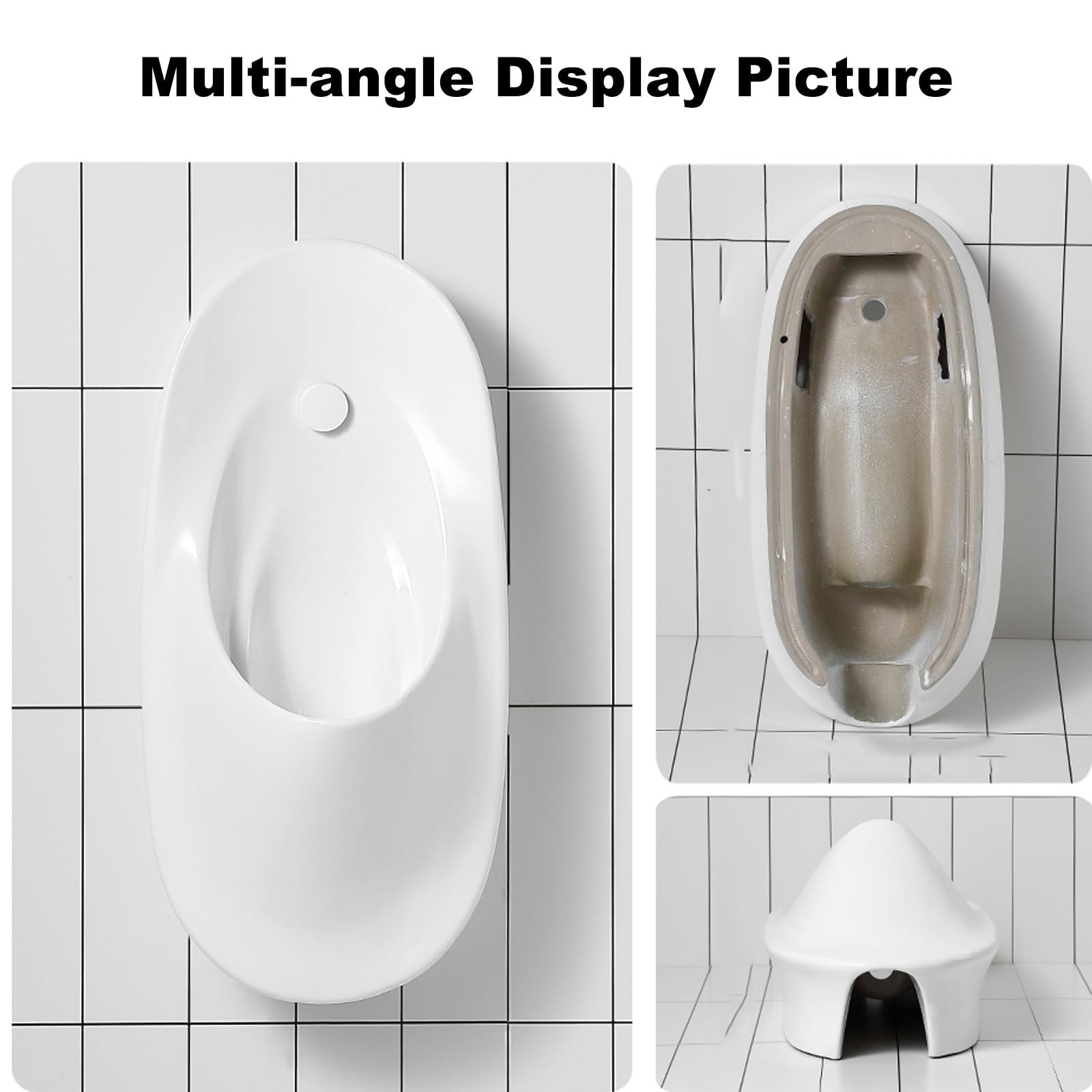 Automatyczny czujnik męskiego pisuaru - naścienne ceramiczne pisuary dla mężczyzn idealne do użytku komercyjnego w łazienkach, szkołach, barach i toaletach publicznych higieniczne i wydajne