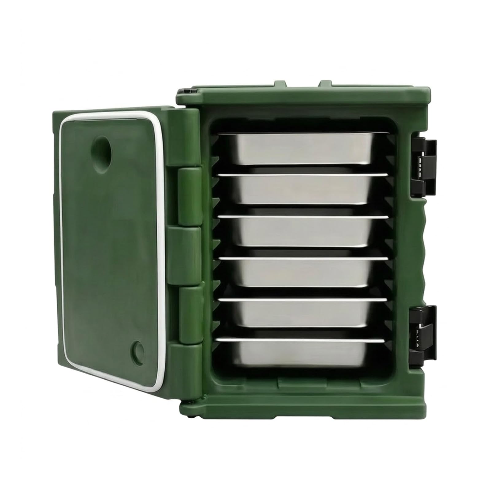 Contenitore Termico con Teglie Professionale Box Termico Porta Teglie Isolante Scatola Termica per Banchetti, Array, Verde